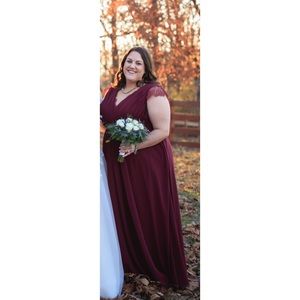 Azazie “Veda” dress in Cabernet